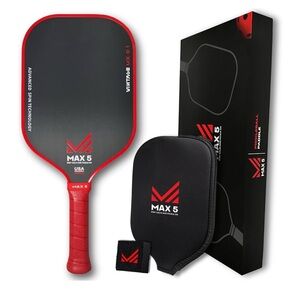 MAX 5 Red and Black Pickleball Paddle Set